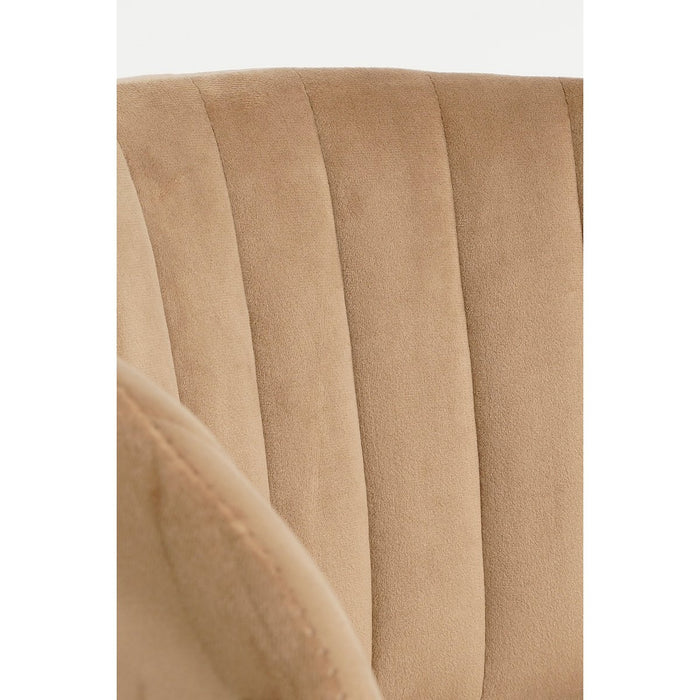 Moony Eetkamerstoel - Fluweel - Beige