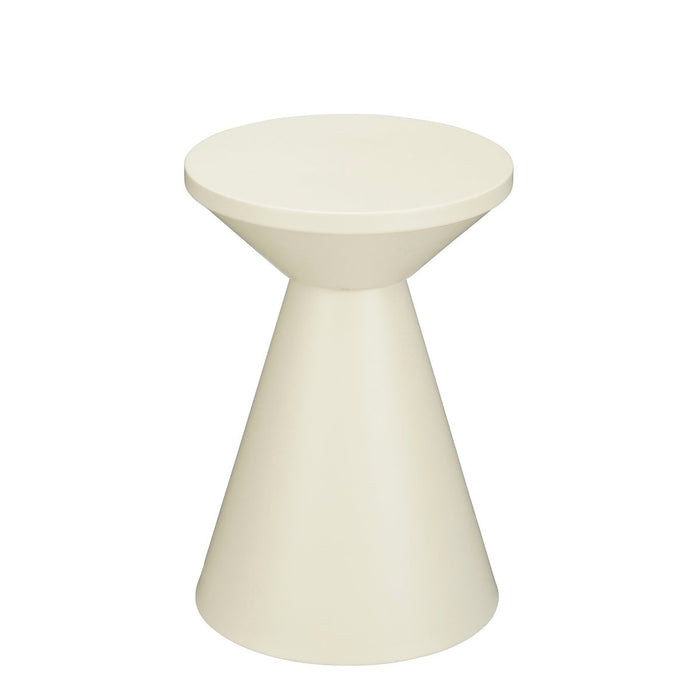 Jim Side table - H45 x Ø31 cm - Iron - Off -White