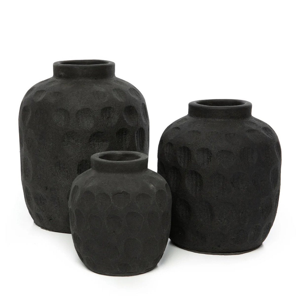 Karbon Black Vase – Medium