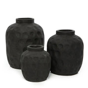 Karbon Black Vase – Medium