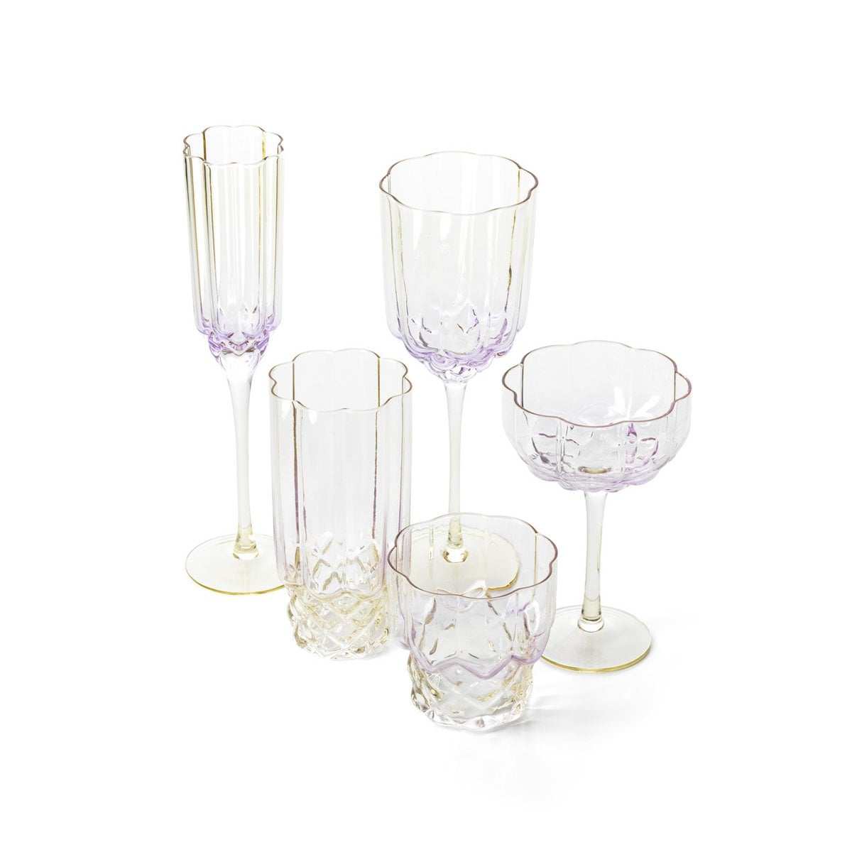 The Purple Blush Wine Glass - Pink
