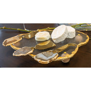 Stone Agate Beige cheese service - Lot of 3
