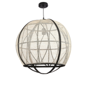 Pella Hanglamp - H50 x Ø51 cm - Linnen - Off-white