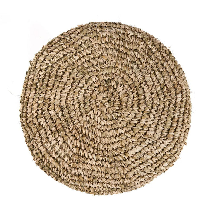 De Raffia Tressed Stool - Jungle Groen