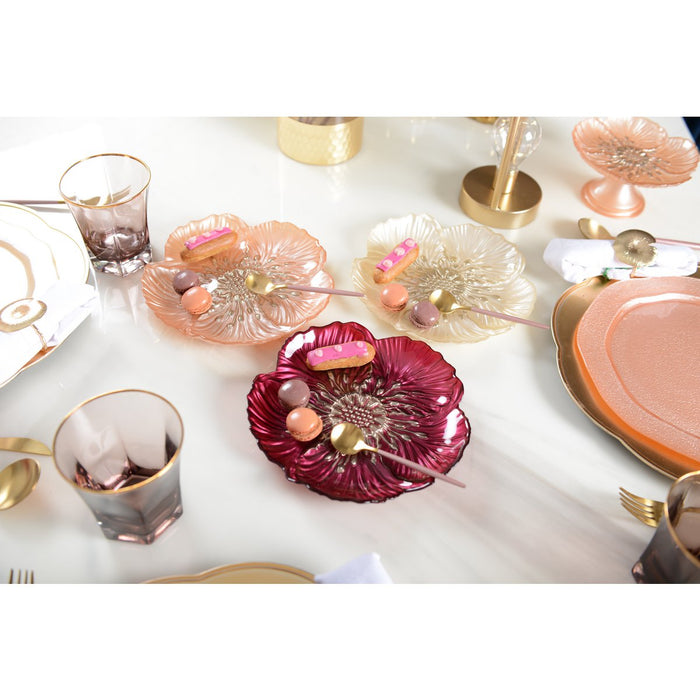 Vanille Off-White Bloem Dessertbord