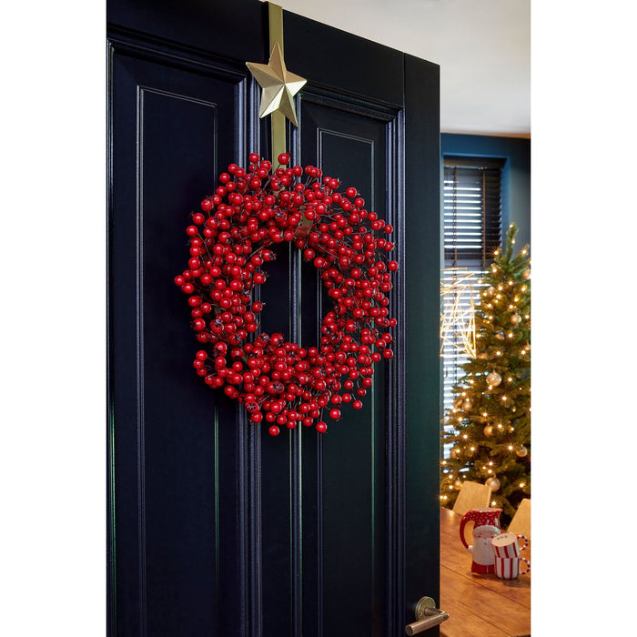 Christmas wreath berries - Ø50 cm - foam - red
