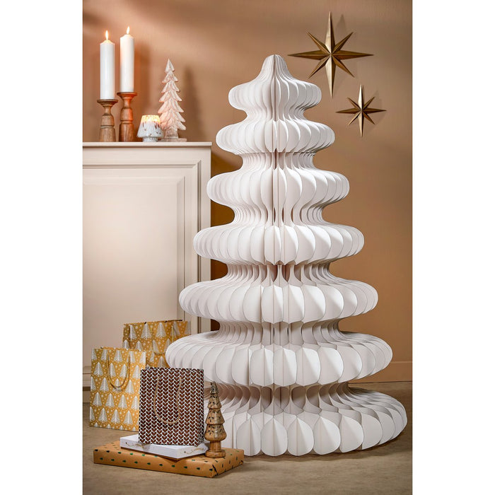 Decoration Christmas tree - H152 x Ø104 cm - Paper - FSC 100% - White