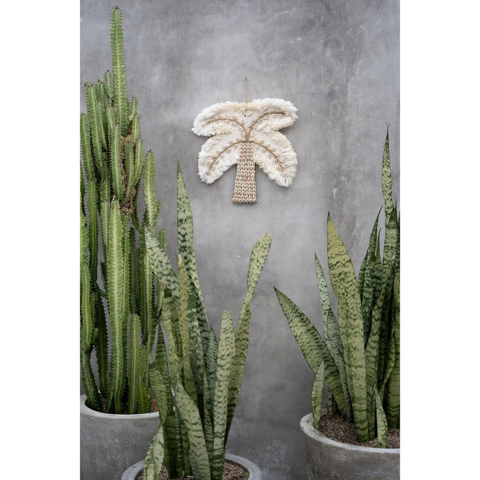 De Cotton Shell Palmboom - Wit Naturel