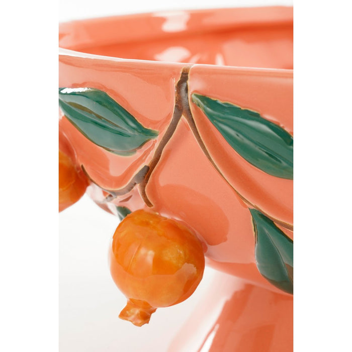 Melika Decoratie Schaal - H16 x Ø39 cm - Keramiek - Roze