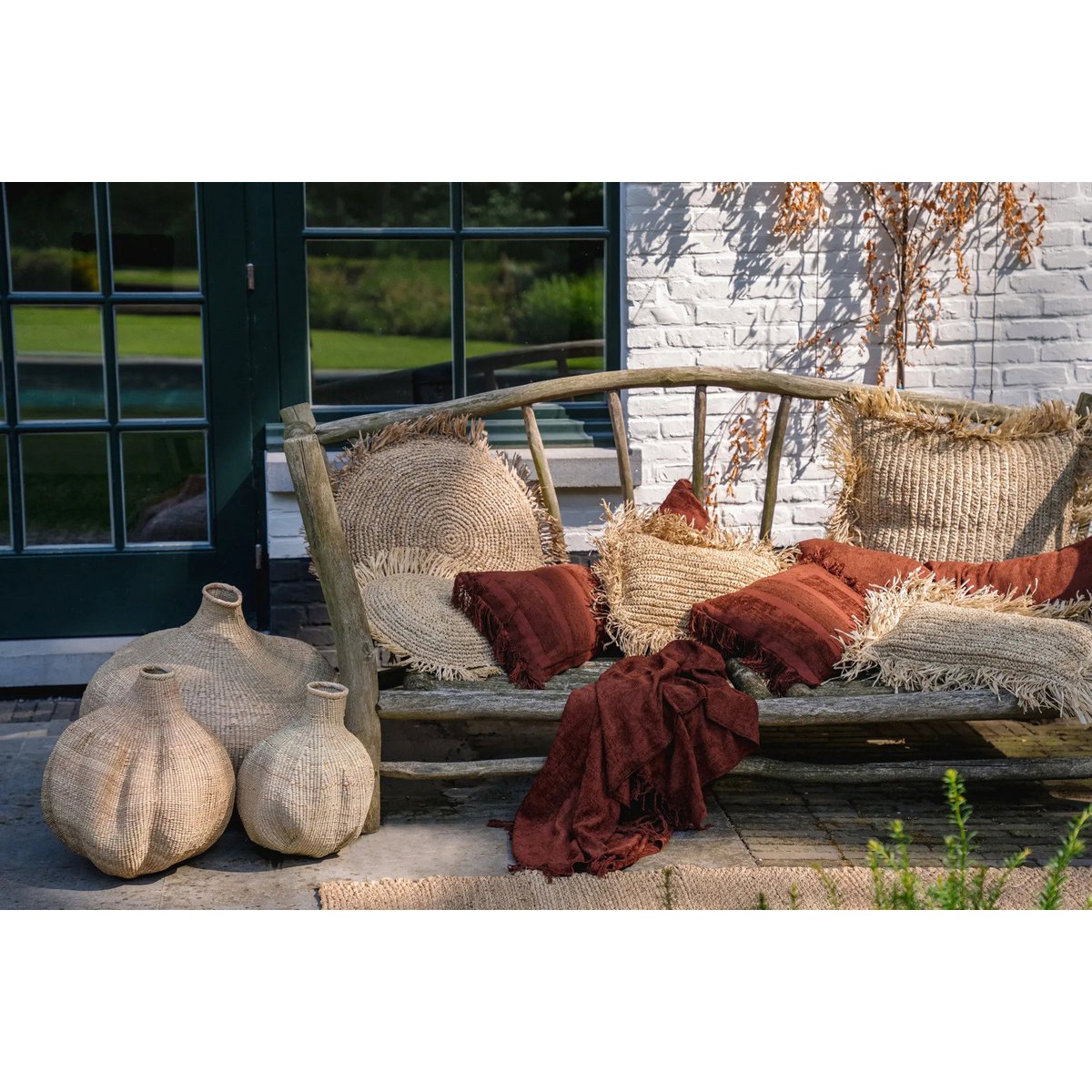 The Oh My Gee Cushion Cover - Burgundy Velvet - 35x100