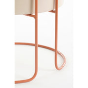 Collins Bloempot op Standaard - H33 x Ø22 cm - Metaal - Off-white, Perzik