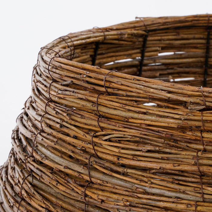 Christmas tree basket - H21 x Ø50 cm - Willow branches - Brown