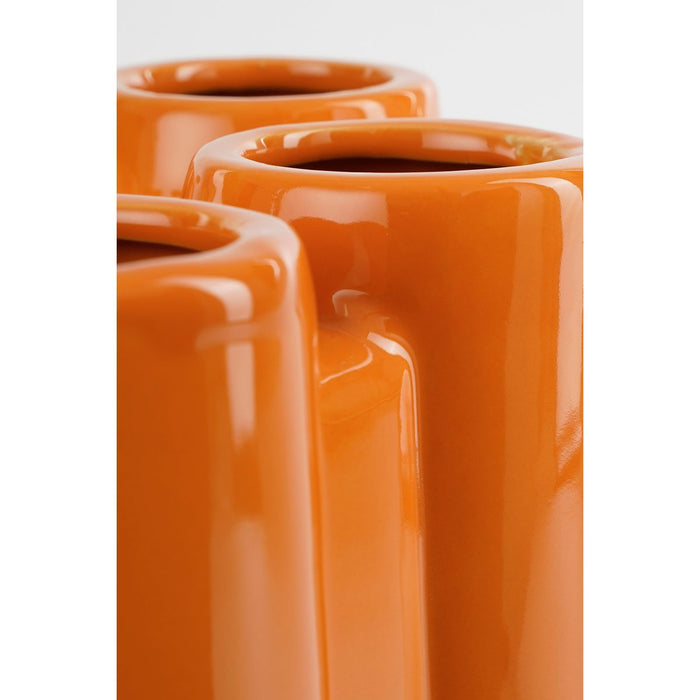 Minda Tulip Vase - H34 x Ø28 cm - Ceramic - Orange