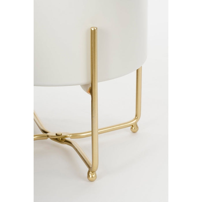 Witte en gouden trio plantenpotten