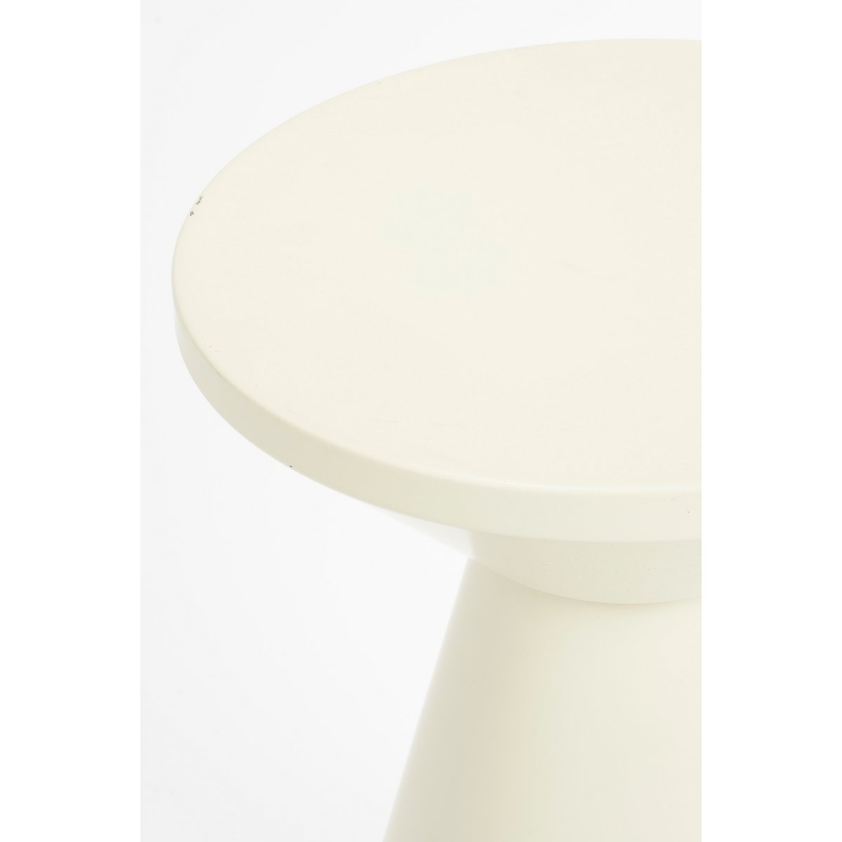 Jim Side table - H45 x Ø31 cm - Iron - Off -White