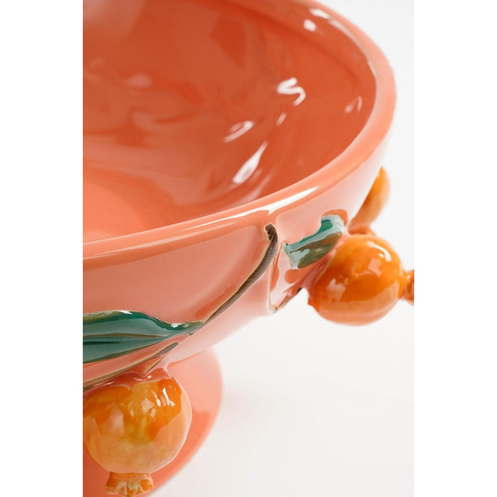 Melika Decoratie Schaal - H16 x Ø39 cm - Keramiek - Roze