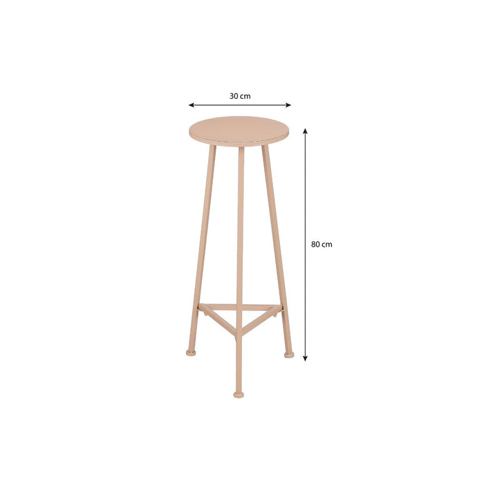 Adine Plant Table - H80 x Ø30 cm - Metal - Light pink