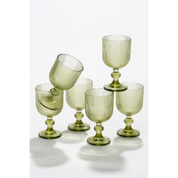 Green Merlot Wine Glass - Set of 6