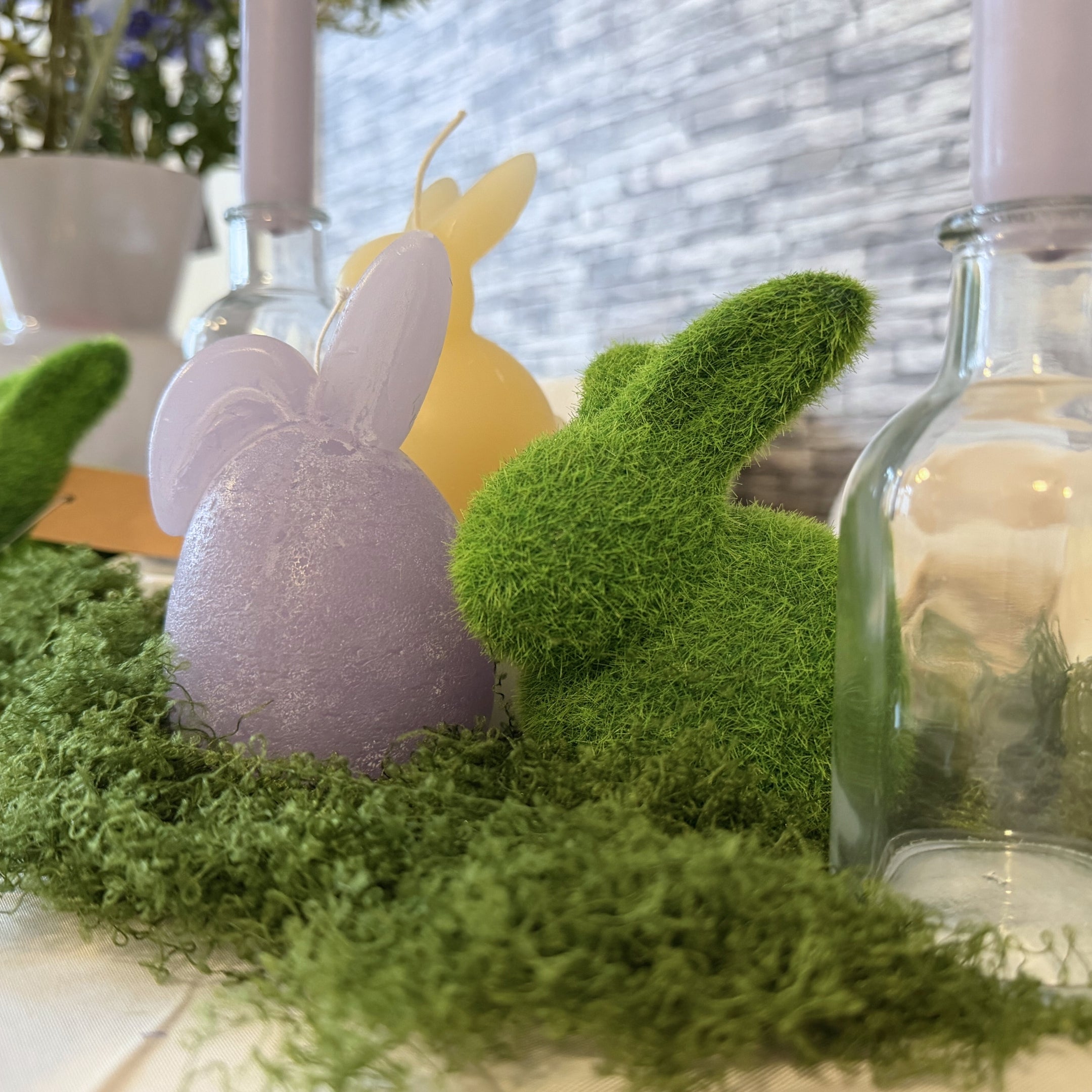 Ceramic Rabbit Grass - Easter