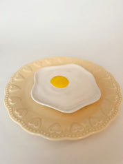 Dinerbord hartjes geel