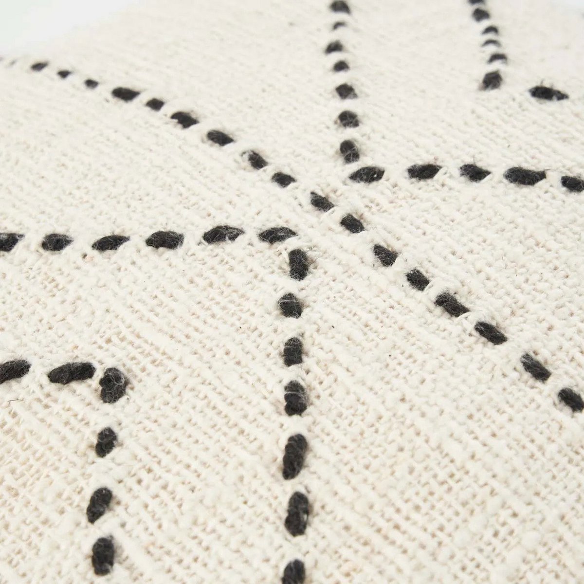 The Tribal Cushion Cover - Natural Black