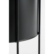 Petry flowerpot on standard - Set of 3 - L27 x B25 x H51 cm - Metal - Black