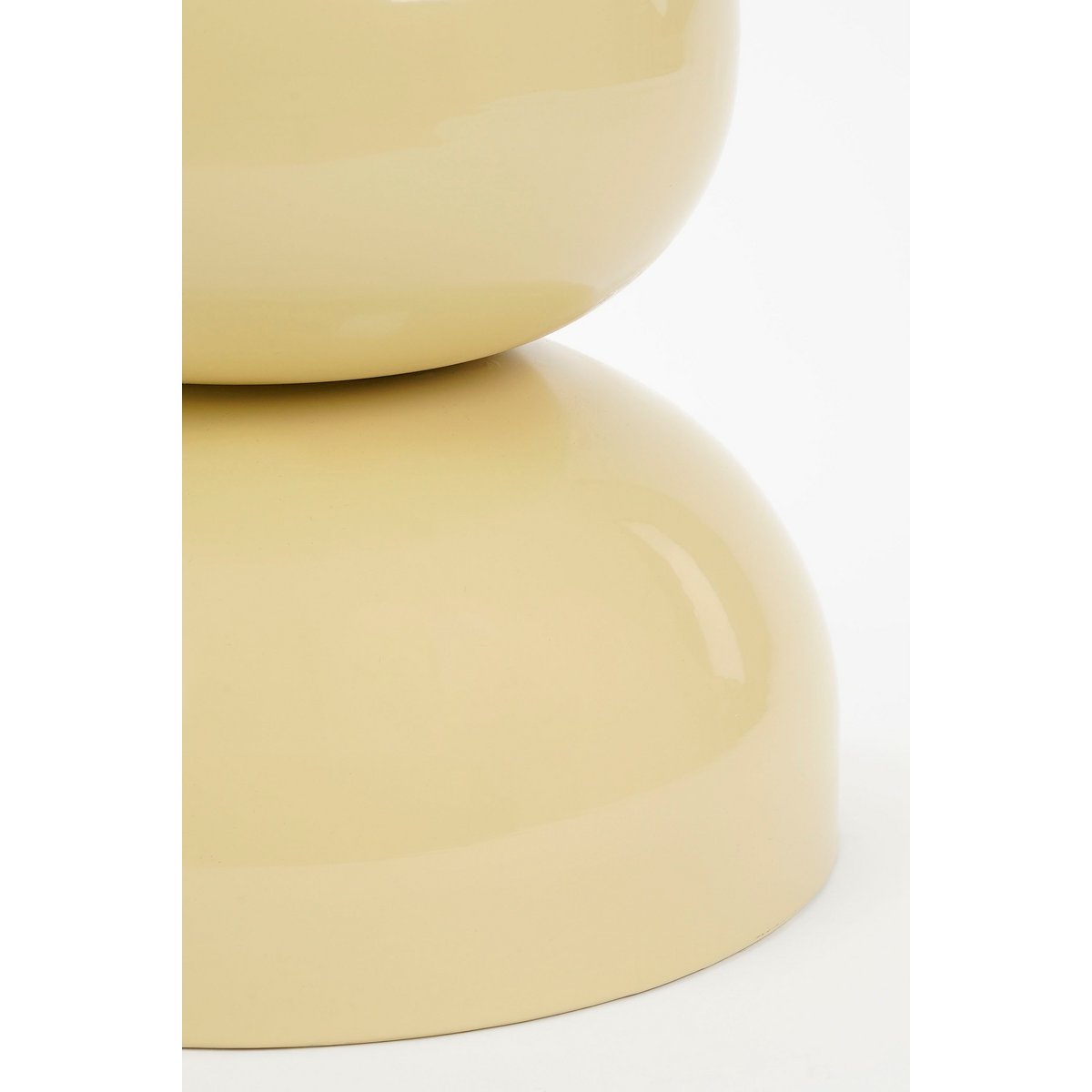 Luna side table - H46 x Ø32 cm - Iron - Beige