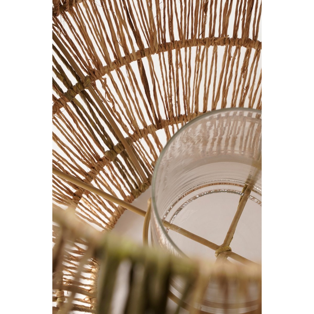 Liliano Lantern - H51 x Ø40 cm - Jute - Dark green