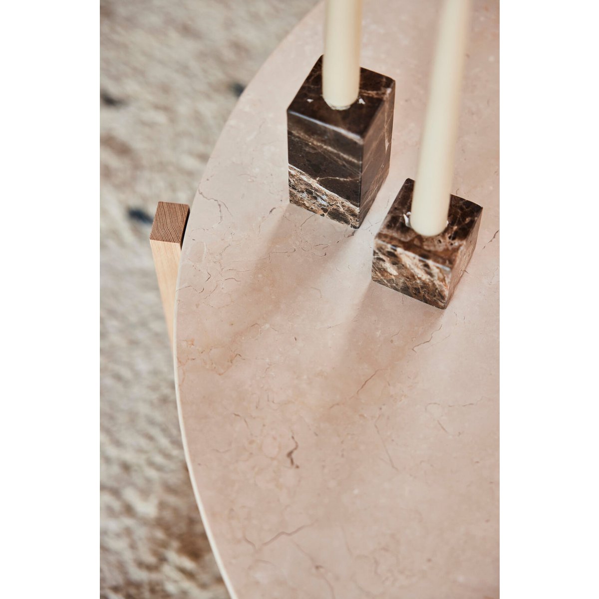 Savi Square Marble Candleholder - High