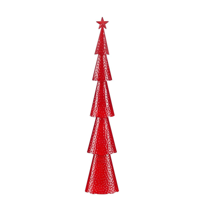 Decoration Christmas tree - L18 x B9 x H91 cm - Iron - Red