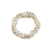 The Beaded Napkin Ring - White