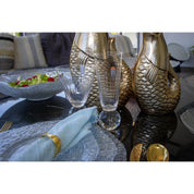 Wine glasses with diamond foot - Lot of 4