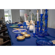 Medium blue candlestick model H31cm