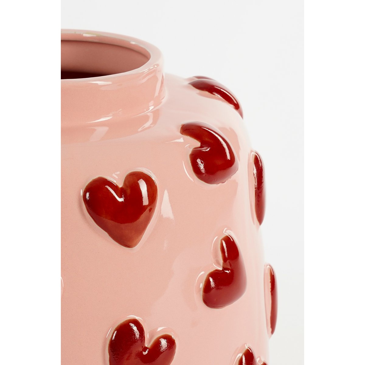 Amora Pink Hearts Vase
