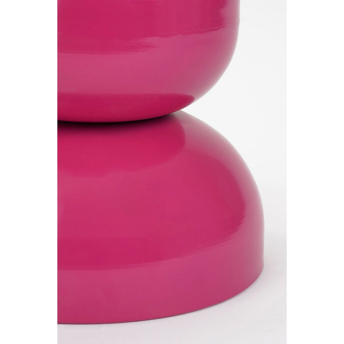 Luna side table - H46 x Ø32 cm - Iron - Fuchsia
