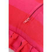 Decorative cushion - L45 x B45 x H10 cm - Cotton - Pink, Red