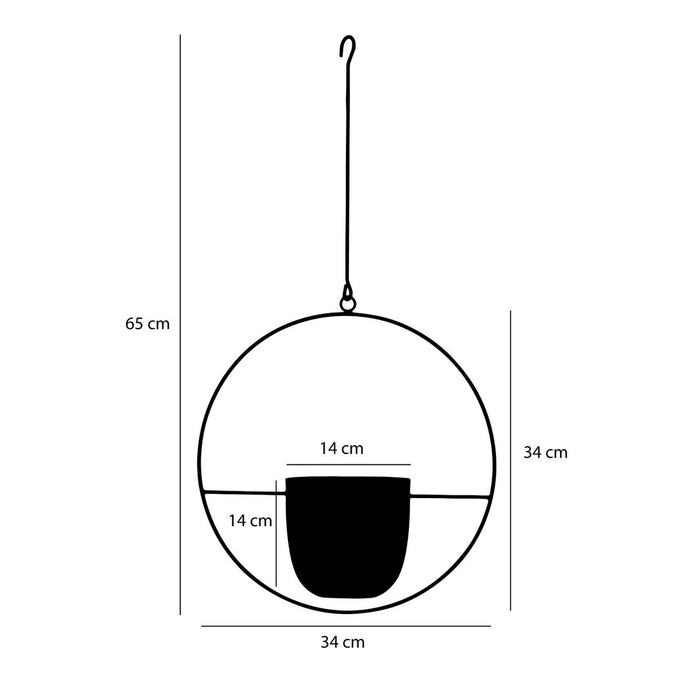 Dexter Hanging Put - L34 x B14 x H65 cm - Black