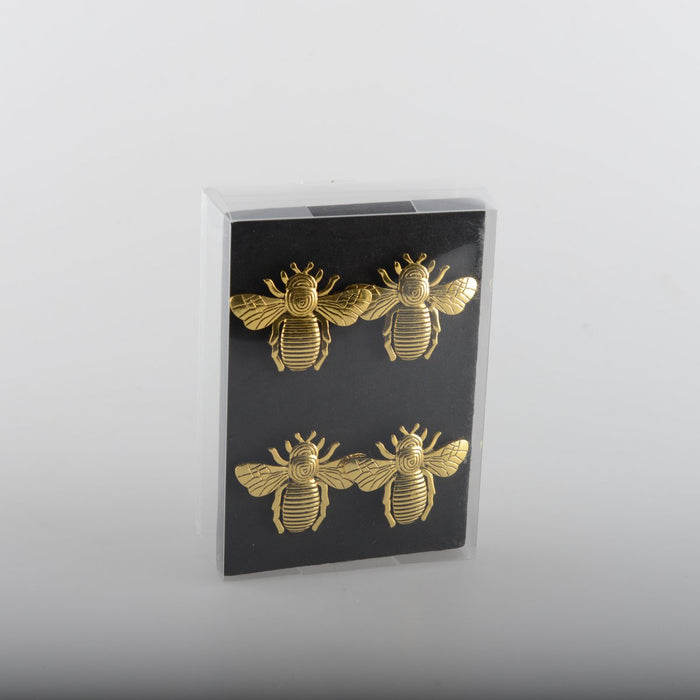 Set of 4 rounds of bee towels