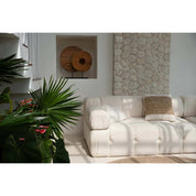 De Raffia Stempel Kussenhoes - Natuurlijk