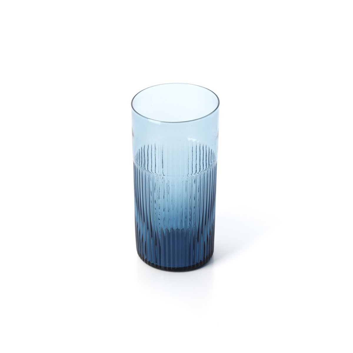 The Azure Rippled High Tumbler - Blue