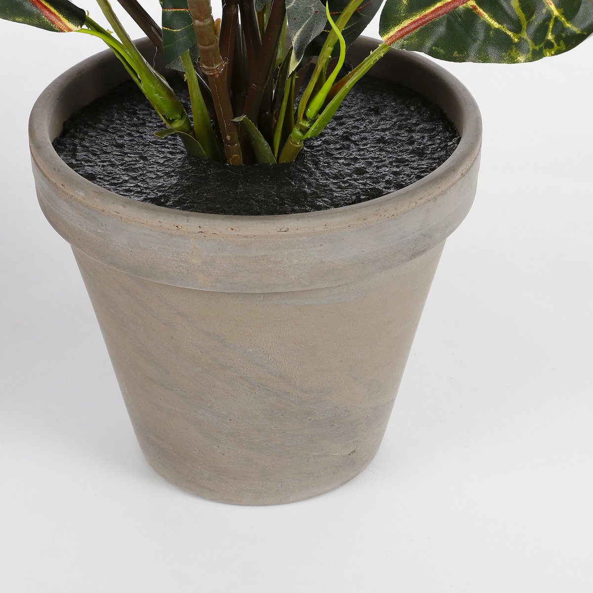 Croton Artificial Plant in Flower Pot Stan - H73 x Ø40 cm - Variegated