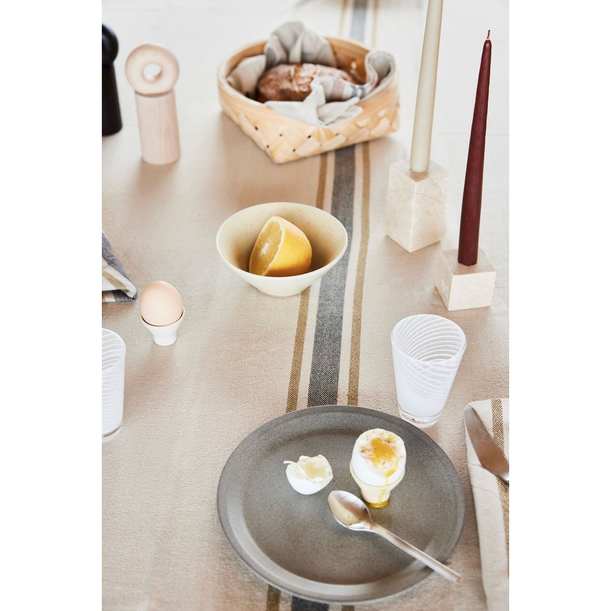 Savi Square Marble Candleholder - Low