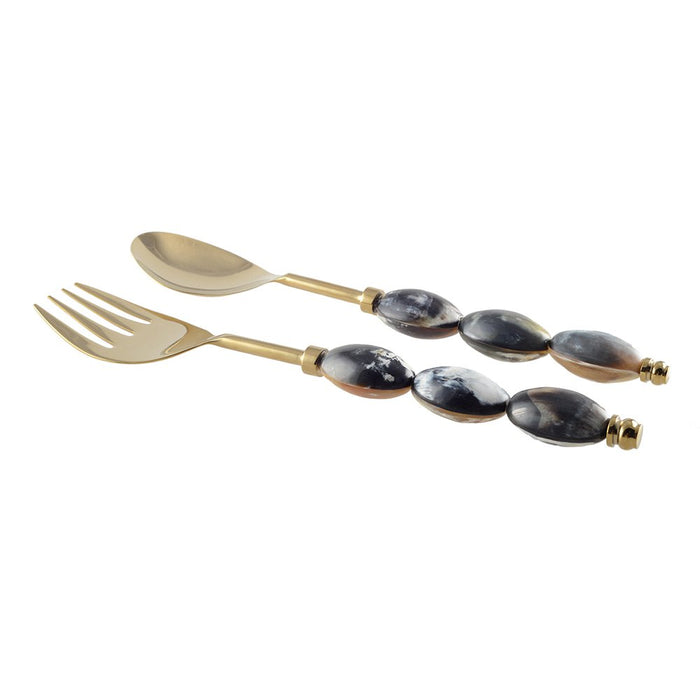 SALADESERVES VAN GOUD EN HARS 29,5 CM
