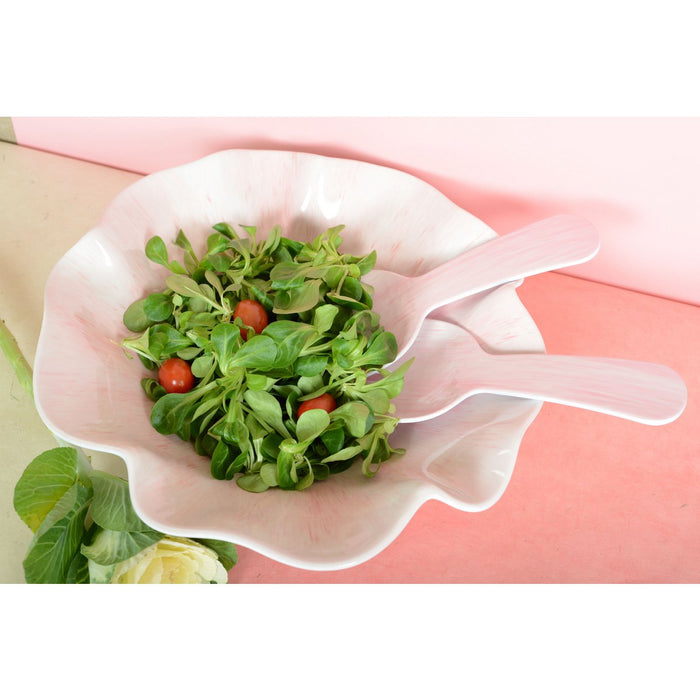 SALADIER ROSE EN MELAMINE 35X35X9CM