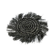The Fringe Raffia Coaster - Zwart