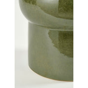 Vendi Side table - H44 x Ø32 cm - Ceramic - Dark green