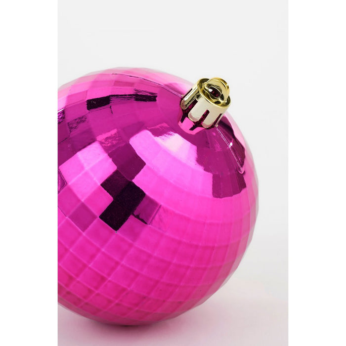 Christmas balls set - 30 pieces - Ø8 cm - unbreakable - pink, fuchsia, gold, orange, green