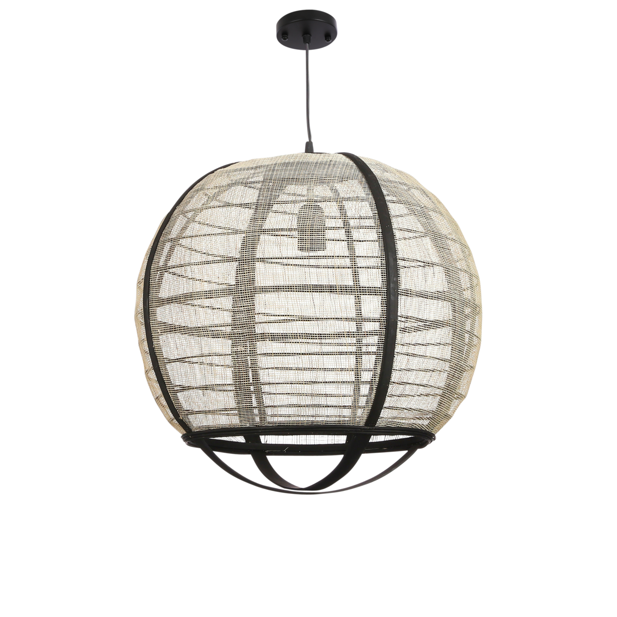 Pella Hanglamp - H44 x Ø45 cm - Linnen - Off White