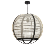 Pella Hanglamp - H44 x Ø45 cm - Linnen - Off White