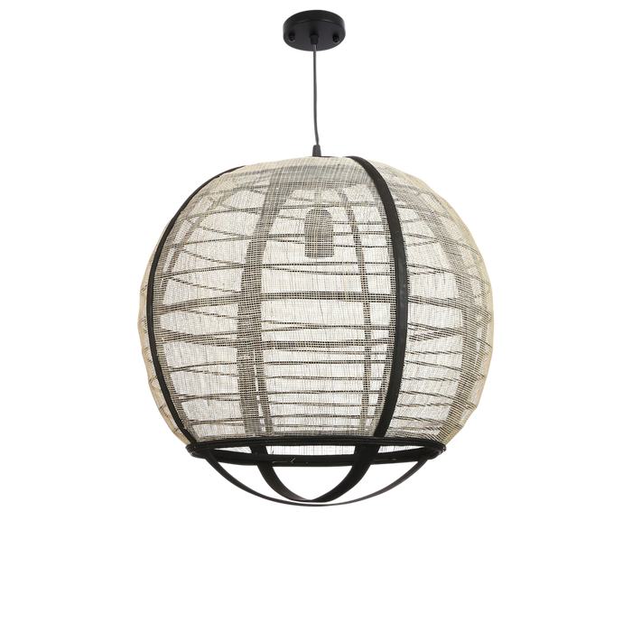 Pella Hanglamp - H44 x Ø45 cm - Linnen - Off White